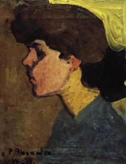 Amedeo Modigliani Head of a Woman in Profile Norge oil painting art